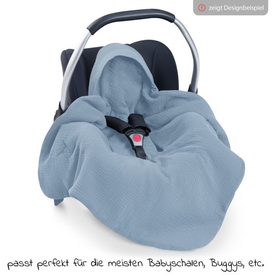 Hauck Einschlagdecke / Kuscheldecke Snuggle So Cosy - Dusty Blue