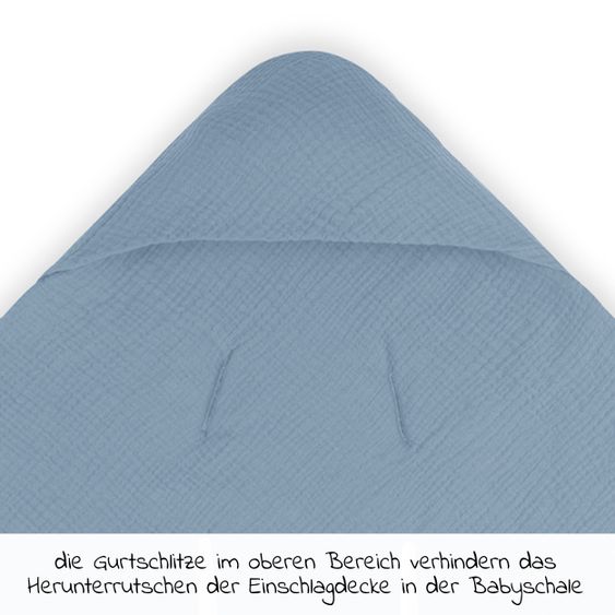 Hauck Einschlagdecke / Kuscheldecke Snuggle So Cosy - Dusty Blue