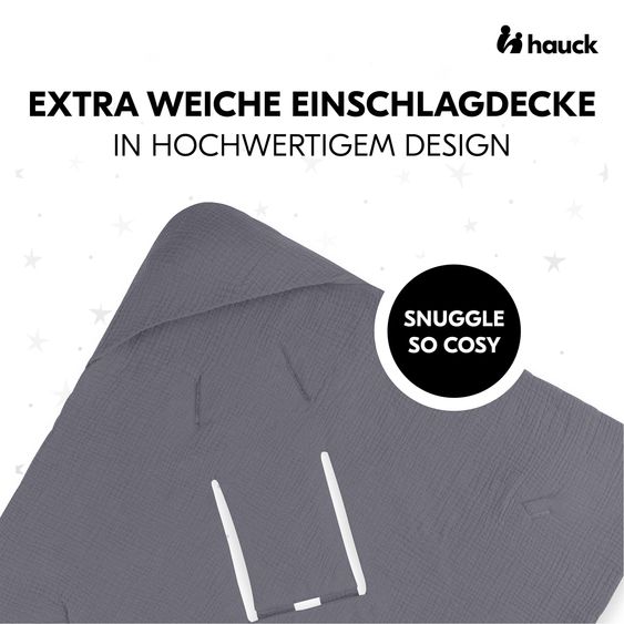 Hauck Einschlagdecke / Kuscheldecke Snuggle So Cosy - Stone