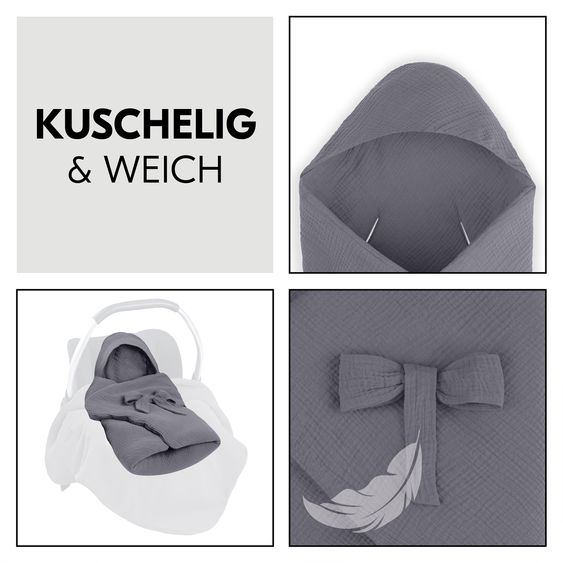 Hauck Einschlagdecke / Kuscheldecke Snuggle So Cosy - Stone