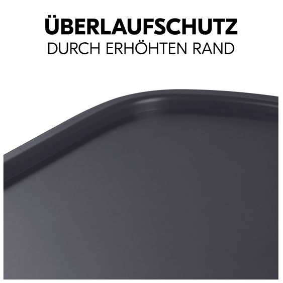 Hauck Essbrett & Tisch aus Holz für Alpha Hochstühle (Wooden Tray) - Dark Grey