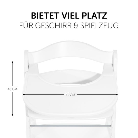 Hauck Essbrett und Tisch für Alpha Hochstuhl (Click Tray) - White / Weiss