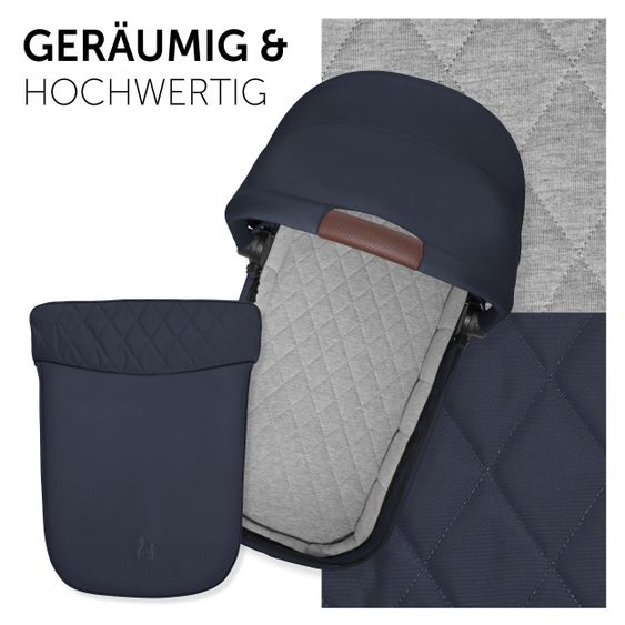 Hauck Navicella pieghevole per passeggino Walk N Care - Blu navy scuro