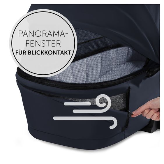 Hauck Foldable Baby Carrycot for Walk N Care Stroller - Dark Navy Blue