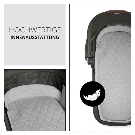 Hauck Foldable Baby Carrycot for Walk N Care Stroller - Dark Olive