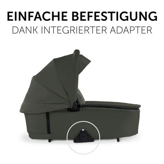 Hauck Faltbare Babywanne (Carrycot) für Walk N Care Kinderwagen - Dark Olive