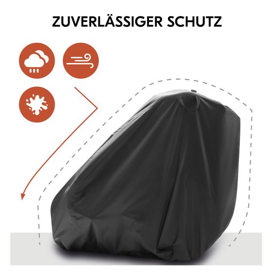 Hauck Faltgarage für Fahrradanhänger Bike Trailer Cover - Black