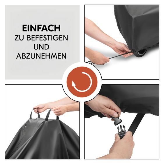 Hauck Faltgarage für Fahrradanhänger Bike Trailer Cover - Black