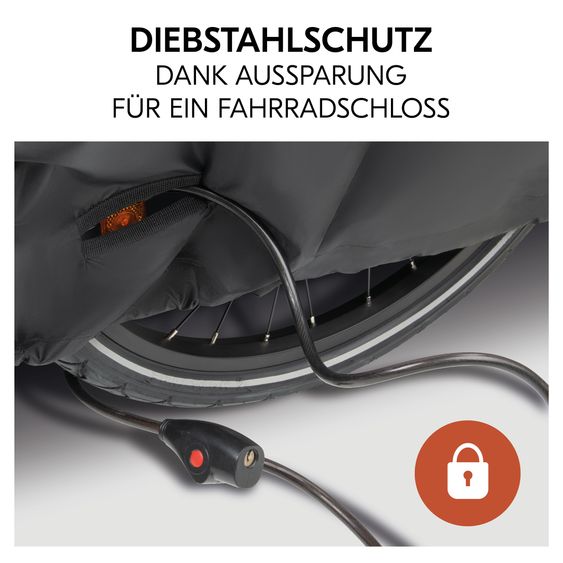 Hauck Faltgarage für Fahrradanhänger Bike Trailer Cover - Black