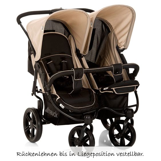 Hauck Geschwister-Kinderwagen Roadster Duo SLX - Caviar Almond