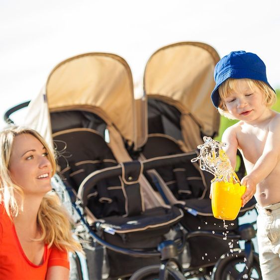 Hauck Geschwister-Kinderwagen Roadster Duo SLX - Caviar Almond
