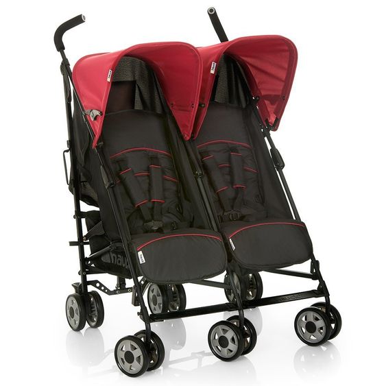 Hauck Geschwisterbuggy Turbo Duo - Caviar Tango