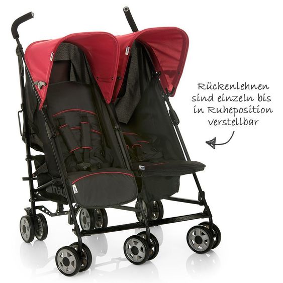 Hauck Geschwisterbuggy Turbo Duo - Caviar Tango