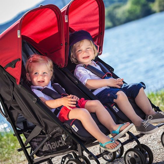 Hauck Geschwisterbuggy Turbo Duo - Caviar Tango