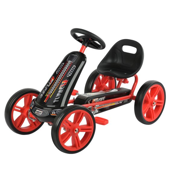 Hauck Go-Kart / Tretauto Turbo II Boy (2-4 Jahre) mit verstellbarem Schalensitz