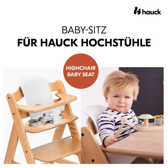 Hauck Hochstuhl Alpha Move - im Sparset inkl. Baby Seat + Baby Seatpad + Essbrett + Sitzkissen