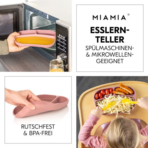 Hauck Highchair Alpha Move - in the value set incl. feeding board, Deluxe beige seat cushion and 2x silicone plates - Nature
