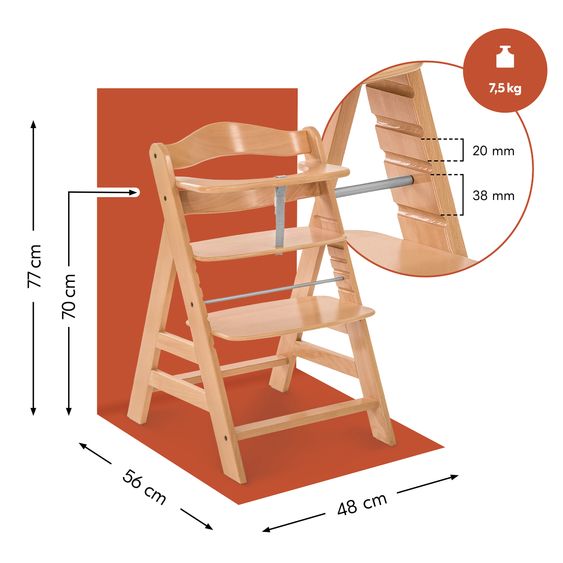 Hauck Hochstuhl Alpha Newborn Set Pro - Nature Grey