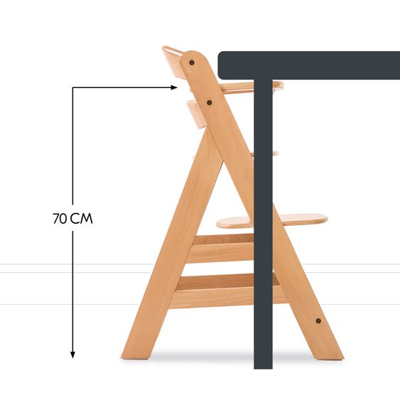 Hauck Hochstuhl Alpha Newborn Set Pro - Nature Grey
