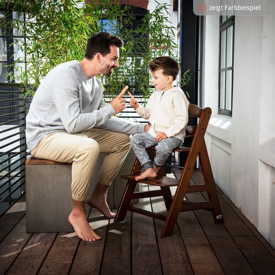 Hauck Chaise Haute Alpha Plus - incl. Harnais 5 Points et Barre De Protection (Évolutif & Réglable En Hauteur) - Noir