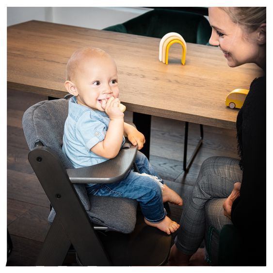 Hauck Hochstuhl Alpha Plus Black - im Sparset inkl. Baby Seat + Baby Seatpad + Click Tray