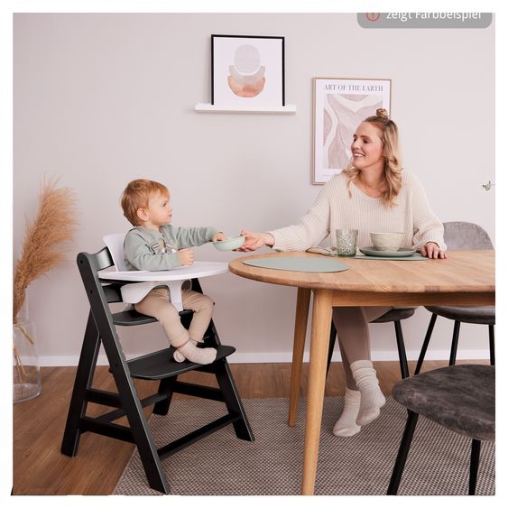 Hauck Hochstuhl Alpha Plus Black - im Sparset inkl. Baby Seat + Baby Seatpad + Click Tray