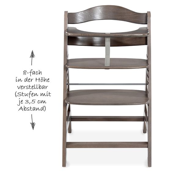 Hauck Hochstuhl Alpha Plus - Charcoal