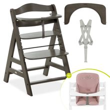 High Chair Alpha Plus Charcoal - in the bundle set incl. seat reducer Bambi Rose - Disney