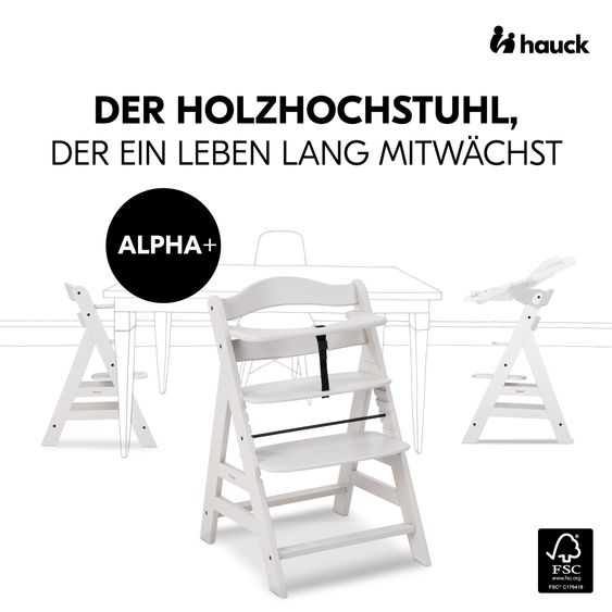 Hauck High chair Alpha Plus - Cream