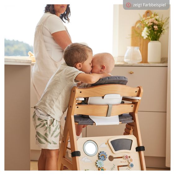 Hauck Hochstuhl Alpha Plus Grey - im Sparset inkl. Baby Seat + Baby Seatpad + Click Tray