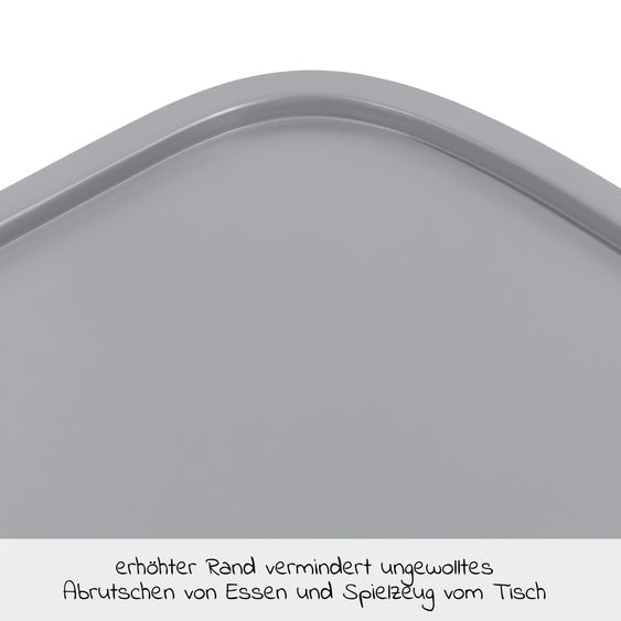 Hauck Hochstuhl Alpha Plus Grey - im Sparset inkl. Essbrett Wooden Tray + Sitzkissen Jersey Charcoal