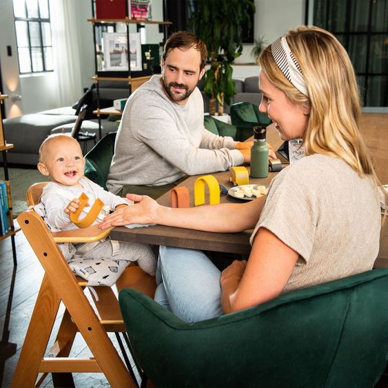 Hauck High Chair Alpha Plus - in the savings set incl. storage basket Winnie Pooh - Nature