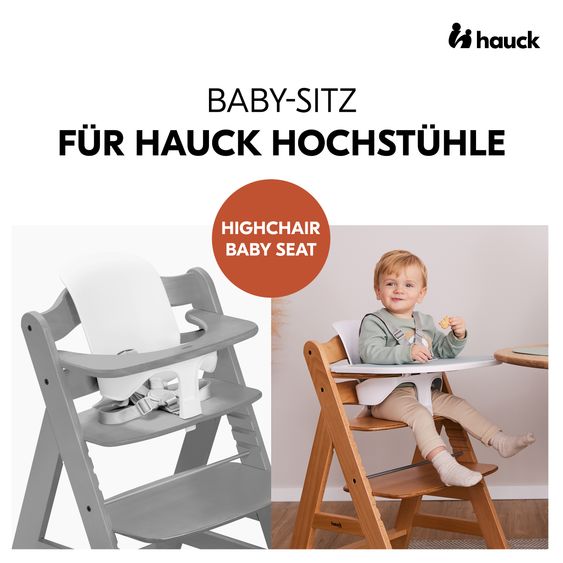 Hauck Hochstuhl Alpha Plus - im Sparset inkl. Baby Seat - Grey