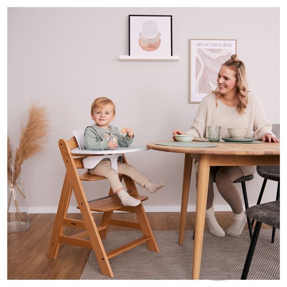 Hauck Hochstuhl Alpha Plus - im Sparset inkl. Baby Seat - Natur