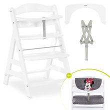 Hochstuhl Alpha Plus - im Sparset inkl. Sitzkissen Minnie Grey - Disney Deluxe - White