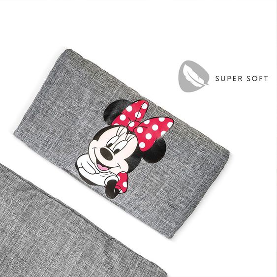 Hauck Hochstuhl Alpha Plus - im Sparset inkl. Sitzkissen Minnie Grey - Disney Deluxe - White