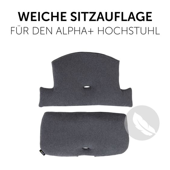 Hauck Hochstuhl Alpha Plus Natur im Sparset - inkl. Sitzkissen + Play Tray Basis + Spielring Play Catching mit 3 Stoff-Figuren