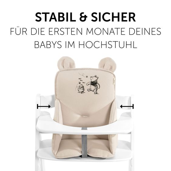 Hauck Highchair Alpha Plus Natur - in the value set incl. seat reducer Winnie the Pooh - Disney