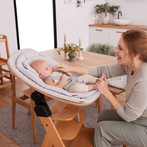 Hauck Highchair Alpha Plus Natur - in the value set incl. seat reducer Winnie the Pooh - Disney