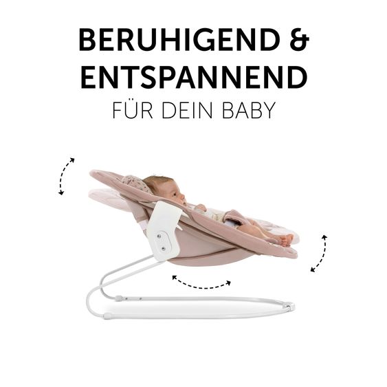 Hauck Hochstuhl Alpha Plus Select 4-tlg. Newborn Set - inkl. 2in1 Babyaufsatz & Wippe Disney Bambi Rose + Essbrett - Charcoal