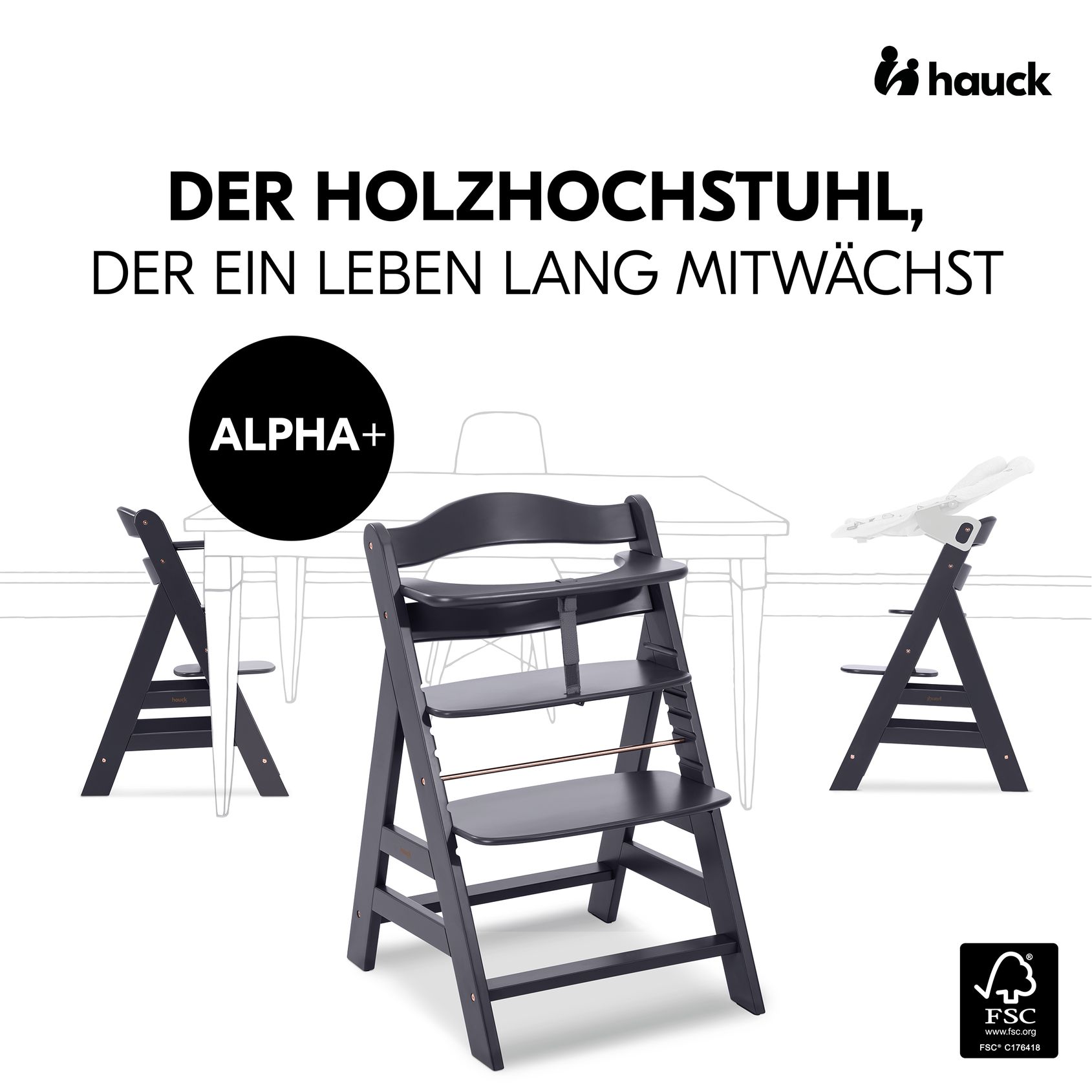 hauck 3 in 1 hochstuhl