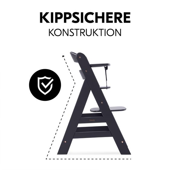 Hauck Hochstuhl Alpha Plus Select - Dark Grey