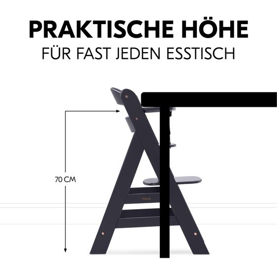 Hauck Hochstuhl Alpha Plus Select - Dark Grey