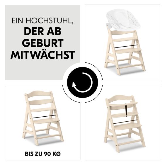 Hauck Hochstuhl Alpha Plus - Vanilla