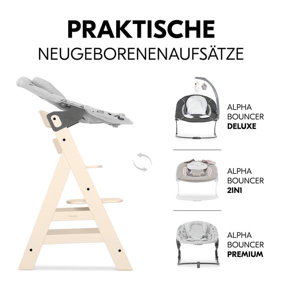Hauck Hochstuhl Alpha Plus - Vanilla