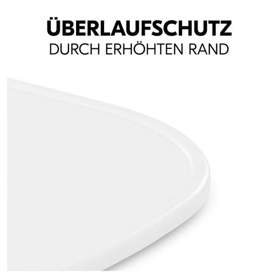 Hauck Hochstuhl Alpha Plus White - im Sparset inkl. Essbrett Click Tray + Sitzkissen Nordic Grey