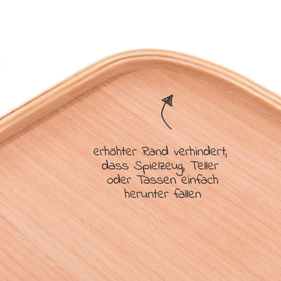 Hauck Hochstuhl Alpha Plus White - im Sparset inkl. Essbrett Wooden Tray