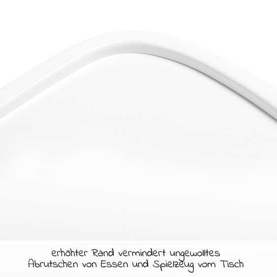 Hauck Hochstuhl Alpha Plus White - im Sparset inkl. Essbrett Wooden Tray + Sitzkissen Jersey Charcoal