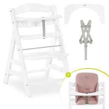 Seggiolone Alpha Plus White - in set risparmio incl. riduttore seggiolino Bambi Rose - Disney