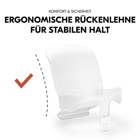 Hauck Hochstuhl Arketa Beech - im Sparset inkl. Baby Seat und Sitzpolster - Dark Grey